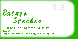 balazs stecher business card